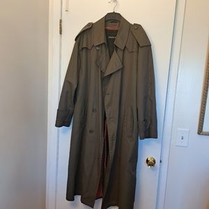Adolfo Men's Olive Trench sz L40